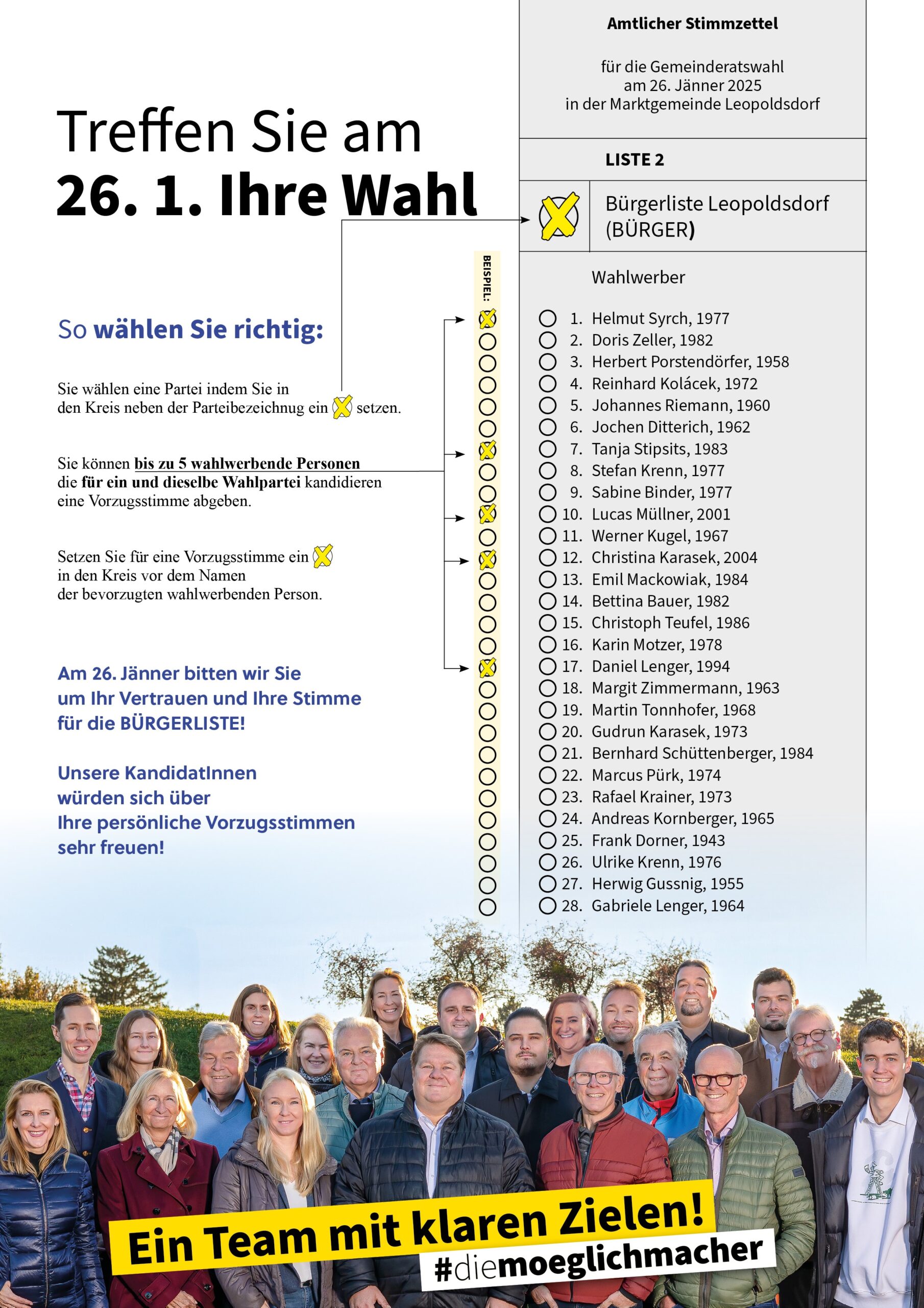 Gemeinderatswahl 2025 – Wählen Sie Leopoldsdorfs Zukunft! 🗳️